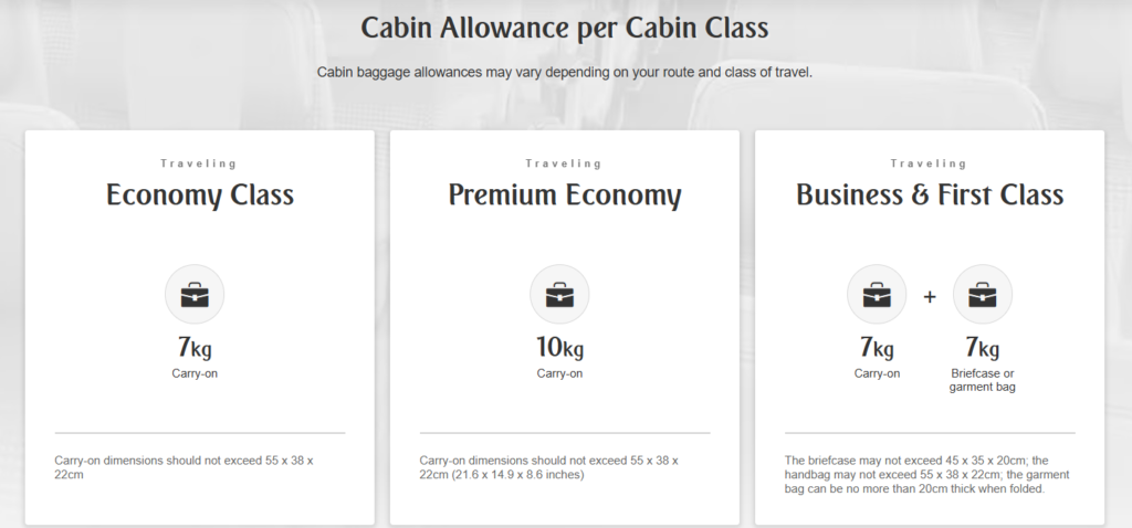 Emirates Airlines Baggage Allowance, Emirates Airlines International Baggage Allowance